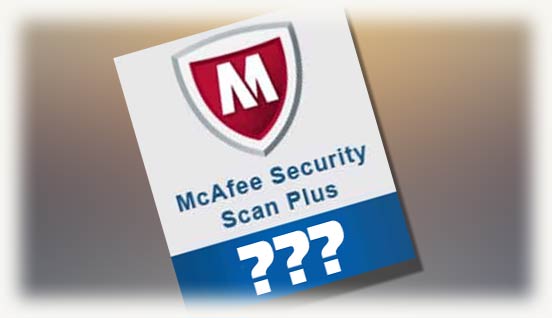 McAfee Security Scan Plus со знаками вопроса