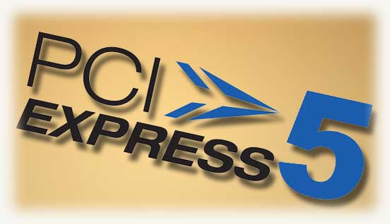 Логотип PCI Express с цифрой 5