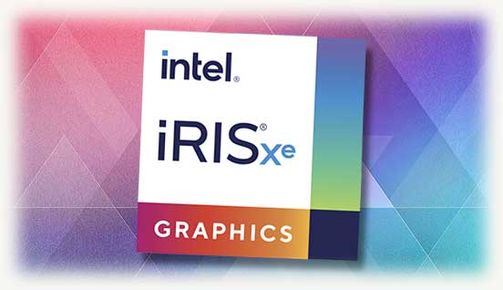Логотип intel iris Xe Graphics