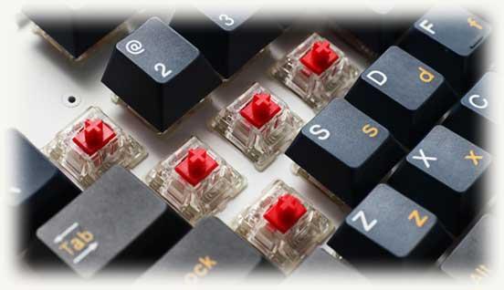 Красные кейпкапы клавиатуры Ducky